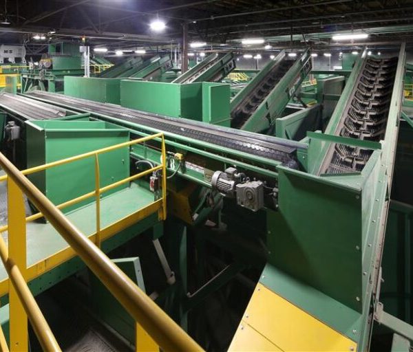MRF Conveyor System in California Recycling